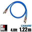 ■カナレ【 CANARE L4E6S 】(青)RCA オーディオケーブル 4.0ft (1.22m)【赤白ペア】