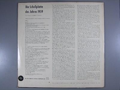 【中古レコード】Die　Schallplatte/des jahres 1959[LPレコード 12inch]