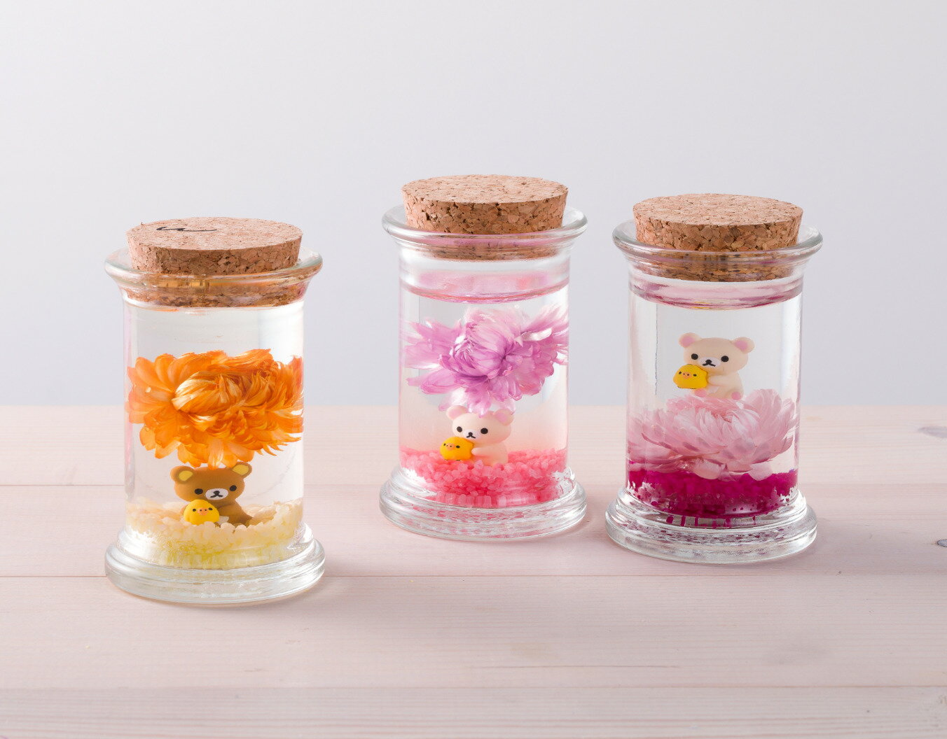 【リラックマジェルテラリウム6種】バレンタインプレゼント ホワイトデーお返し プチギフト 送料無料 プレゼント テラリウム ジェル リラックマ コリラックマ キイロイトリ 誕生日 ドライフラワー 花 ギフト 記念品 贈答品 香り付き フレグランス テラリウム 香り 癒し