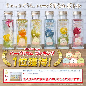 【すみっコぐらしハーバリウムアレンジメント】バレンタインプレゼント ホワイトデーお返し プチギフト 送料無料 プレゼント すみっコぐらし すみっこ すみっコ ハーバリウム とかげ ねこ しろくま ぺんぎん- とんかつ 誕生日 花 ギフト プリザーブドフラワー 記念品 贈答品