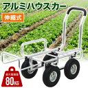 ＼50人に1人【 半 額 !!】4/24～25限定／ 【 楽天1位 】 台車 伸縮 アルミハウスカー ハウスカー 収穫台車 運搬 運ぶ 荷物運び 野菜 果物 花 畑 みかん コンテナカー コンテナ 収穫 農作業 農業 アルミ運搬車 農業用台車 コンテナ台車 ペットキャリー ペット 軽量 コンパクト