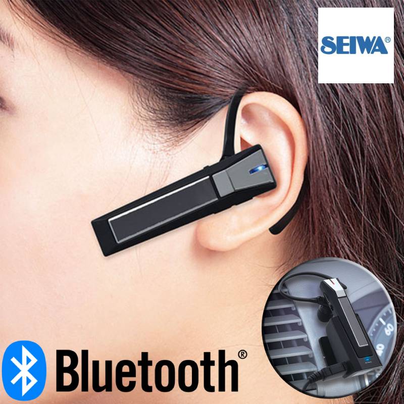 【10時間限定★全品3％OFF】18日0時～ ブルートゥース イヤホン 片耳 SEIWA セイワ 通話 マイク 5.0 自動充電 ハンズフリー ノイズキャンセリング 防水 Bluetooth ワイヤレスイヤホン 高音質 ブルートゥースイヤホン イヤーフック型 ワイヤレス ヘッドセット 無線 音楽 通話
