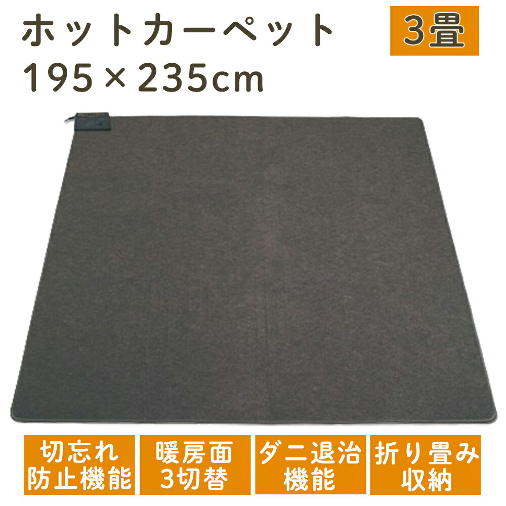 [半額抽選＋半額クーポン★11/30・12/1日限定] ホットカーペット 3畳 カーペット 本体 電気カーペット ..