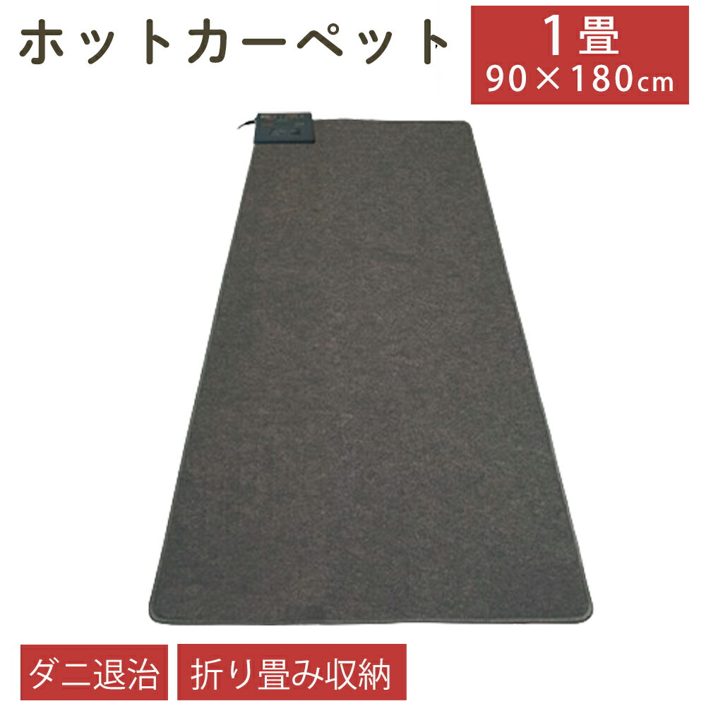 ホットカーペット 1畳 本体 電気カーペット ダニ退治 切り忘れ防止 電気マット 90×180cm ホットマット ホットラグ 暖房器具 省エネ 送料無料