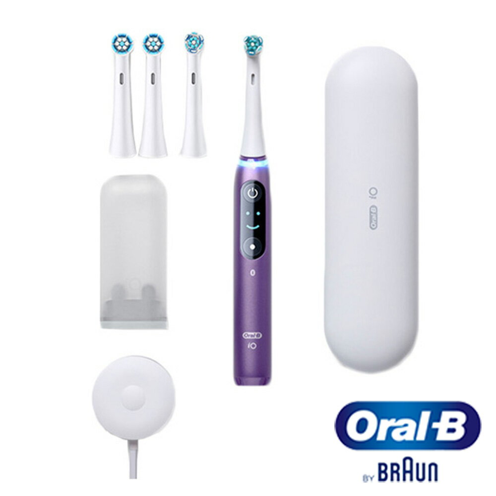 ブラウン オーラルB 電動歯ブラシ iO8 Braun Oral-B 電動 歯ブラシ ハブラシ 正規品 充電式 やわらかめ ホワイトニング ブラシ 回転式 歯石 除去 大人 プレゼント 携帯 電動ハブラシ oralb はみがき iO オリジナル IOM84K11BDVT 替えブラシ 4本入り パープル 送料無料