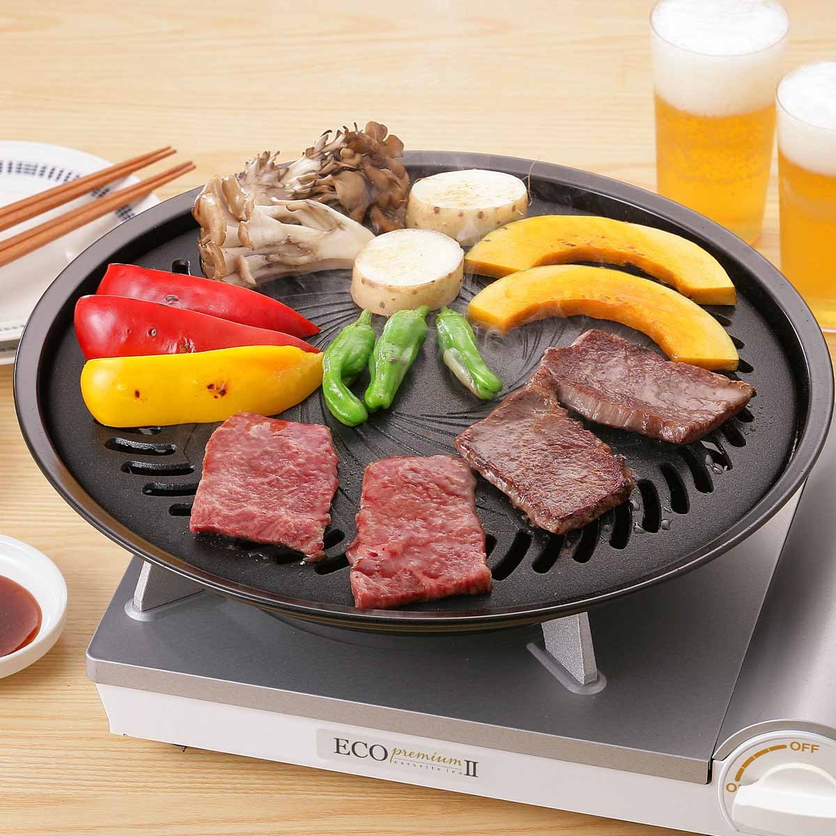 岩谷産業 岩谷 iwatani イワタニ カセットこんろ用プレート 焼肉プレート (L) ブラック CB-A-YPL BBQ 直火 キャンプ アウトドア バーベキュー 防災用 非常用
