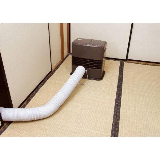 souplesseのこたつ 省エネ ダクト 温風ヒーター用パイプ 全長80〜240cm フレキシブル ホットライン fbp-1080w ファンヒーター パイプ ジャバラ こたつ用ホース こたつ用省エネ温風パイプ 省エネダクト リビング炬燵 節電対策｜アングル3