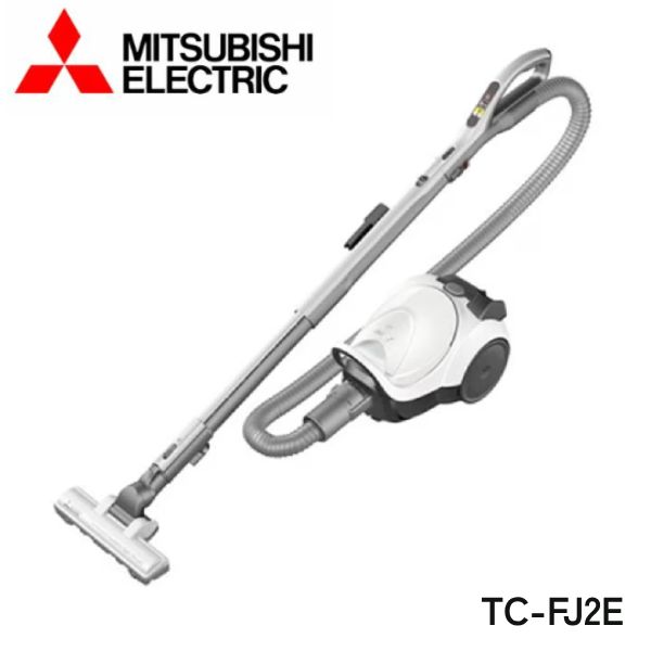 【10時間限定★全品3％OFF】18日0時～ 三菱 掃除機 紙パック式 キャニスター掃除機 エアタービン式 1.5L 大容量 TC-FJ2E-W 紙パック コンパクト 軽量 日本製 パワフル吸引 強力 軽い サッシノズル MITSUBISHI 紙パック式クリーナー 紙パッククリーナー 紙パック式掃除機 ク