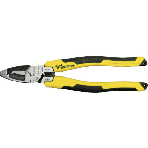 【10時間限定★全品3％OFF】18日0時～ ツノダ TTC 電工パワーVAペンチ PW-DP200TG 1丁 200mm ケーブルカッター 電気工事 DIY