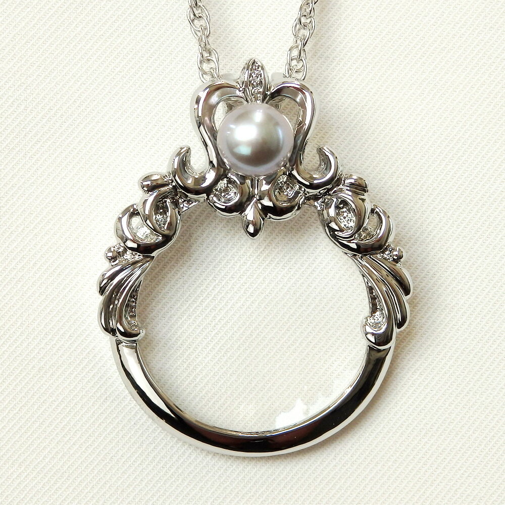 【ラスト1本 9百円OFF 楽天スーパーSALE】淡水パール ルーペペンダント 4.3倍 拡大鏡 人気 おしゃれ ル..