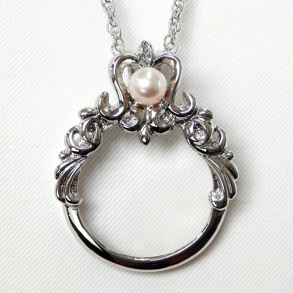 【ラスト1本 9百円OFF 楽天スーパーSALE】淡水パール ルーペペンダント 4.3倍 拡大鏡 人気 おしゃれ ル..