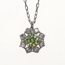 Pt デマントイドガーネット ダイヤモンド ネックレス 0.16ct D0.08ct 40cm 鑑別書付 天然 希少石 レアストーン ガーネット 人気 プラチナ 1月 4月 誕生石