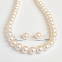 ハイクオリティ花珠真珠ネックレス2点セット8.5-9mm【金属アレルギー対策】アレルギー対策チタン金具【送料無料】【鑑別書/ケース付】花珠アコヤ真珠あこや真珠パールネックレス【フォーマル誕生日卒業式入学式結婚式冠婚葬祭プレゼントギフト】10P27Sep14