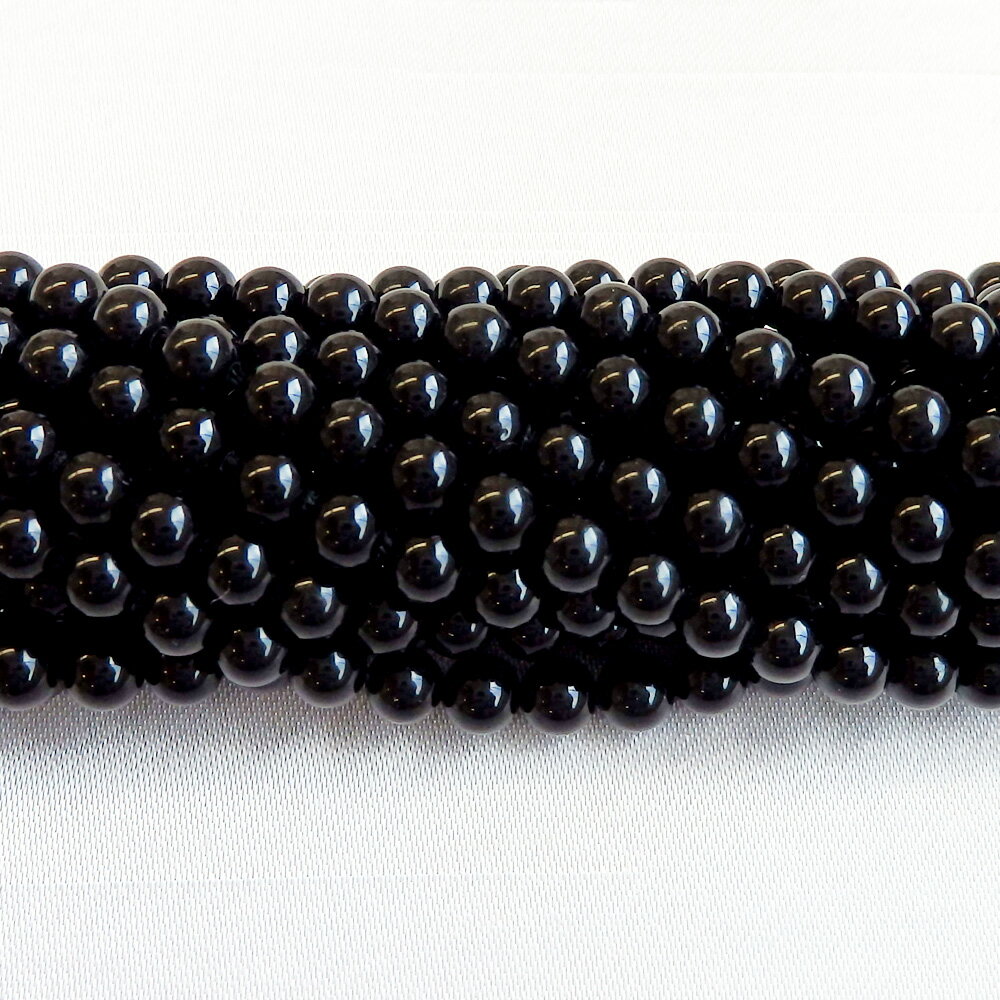 【ブラックフライデー ポイント2倍】両穴 オニキス ラウンド 4mm 10粒 天然石 黒瑪瑙 アクセサリー 素材 丸玉 ハンドメイド 素材 パーツ ハンドメイドパーツ レジン レジン素材