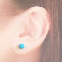 金属アレルギー チタン トルコ石 ピアス 6mm 一粒ピアス 一粒 金属アレルギー対応 チタンピアス 人気 プチプラ ターコイズ 12月 誕生石 パワーストーン 友情の石 旅のお守り