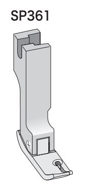【お買い物マラソンポイント5倍！】右片細自由押え SP361 SUISEI スイセイ ジッパー・ファスナー用押え金 細幅 押金 職業用ミシン 工業用ミシン