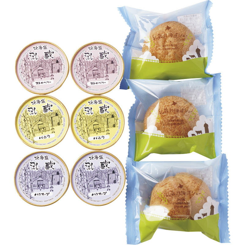 乳蔵 アイスクリーム 乳蔵 北海道アイスとミルクシュー 120033【直送品】 送料無料