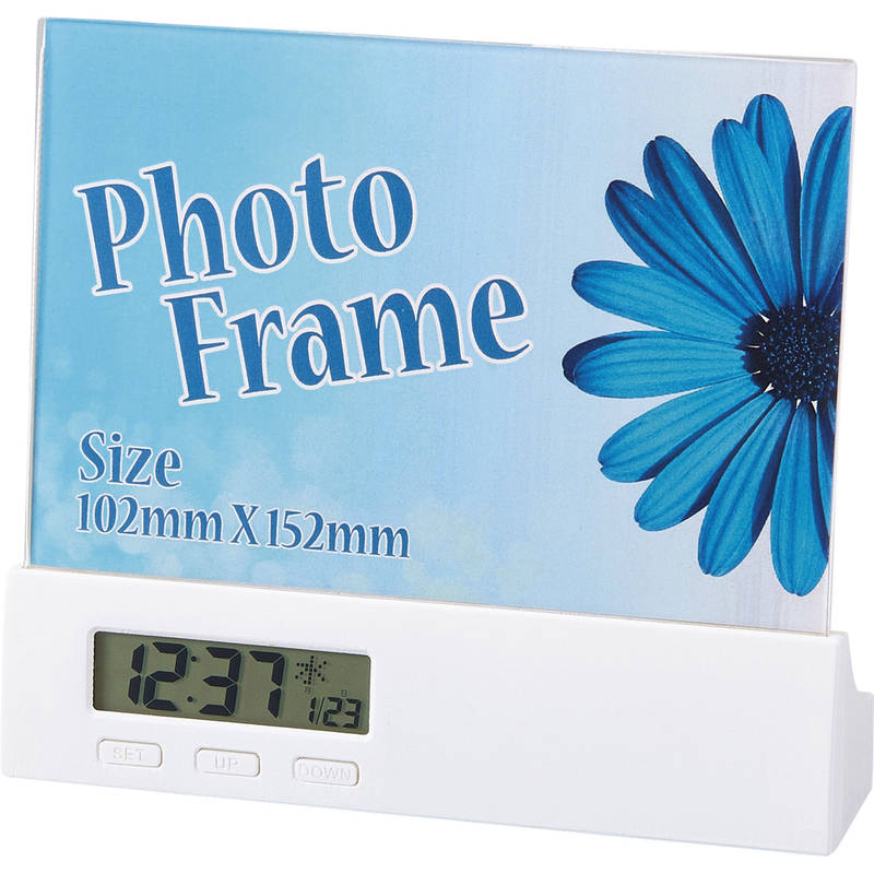 デジタル電波クロックフォトスタンド メニモ 6172-22