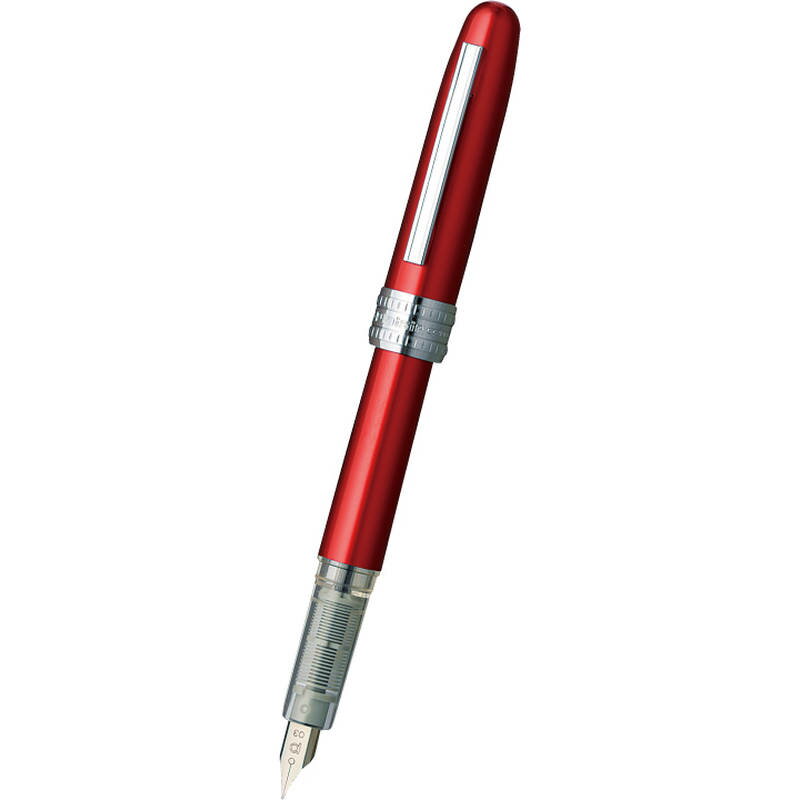 【ポイント10倍 ※要エントリー】プラチナ プレジール 万年筆 PGB-1000 レッド