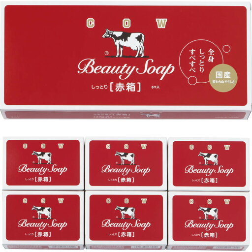 牛乳石鹸 赤箱6コ入 牛乳石鹸 赤箱6コ入