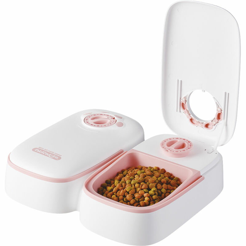 【楽天スーパーSALE 12/4 20:00〜12/11 1:59】ヤマサ ペット自動給餌器 わんにゃんぐるめ CD-300(P) ピンク