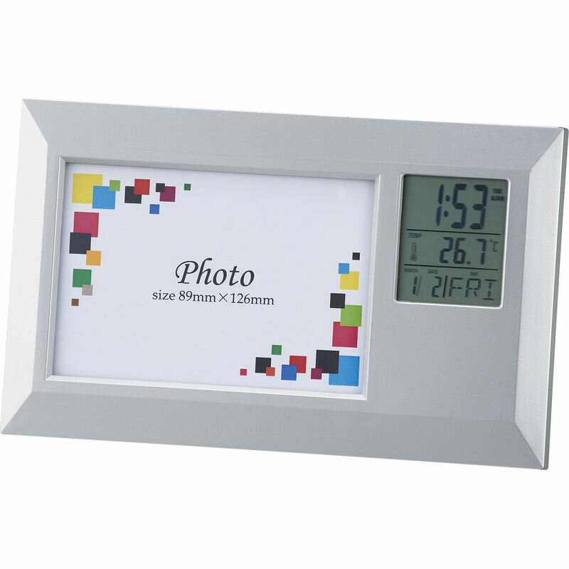 フォトフレームクロック ワイド 6130-23