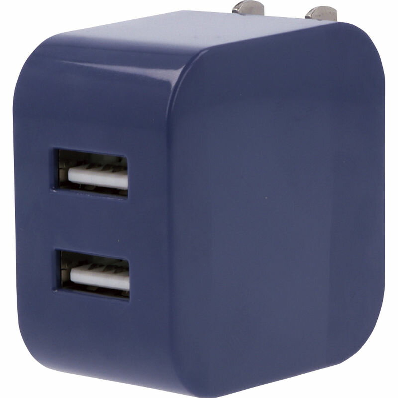 2ポート USBアダプター(3.4A) 0046-01 ネイビー