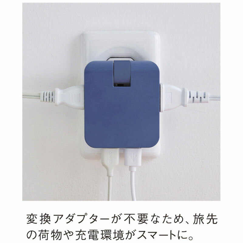 マルチアダプター（2AC＋2USB） 0065-01 ホワイト