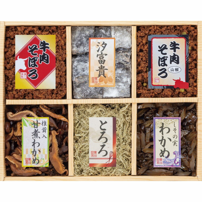 廣川昆布 万味豊秀 6品佃煮詰合せ（B−20） 201-33