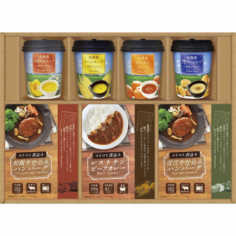 美食ファクトリー ごちそうお手軽バラエティ 北海道スープ&ハンバーグ CSP-30