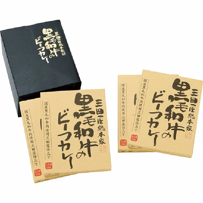 【送料無料】三田屋総本家 黒毛和牛のビーフカレー210g×4食
