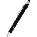 メタルラバー3色タッチボールペン P3406 ブラック