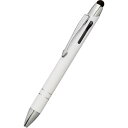メタルラバー3色タッチボールペン P3406 ホワイト