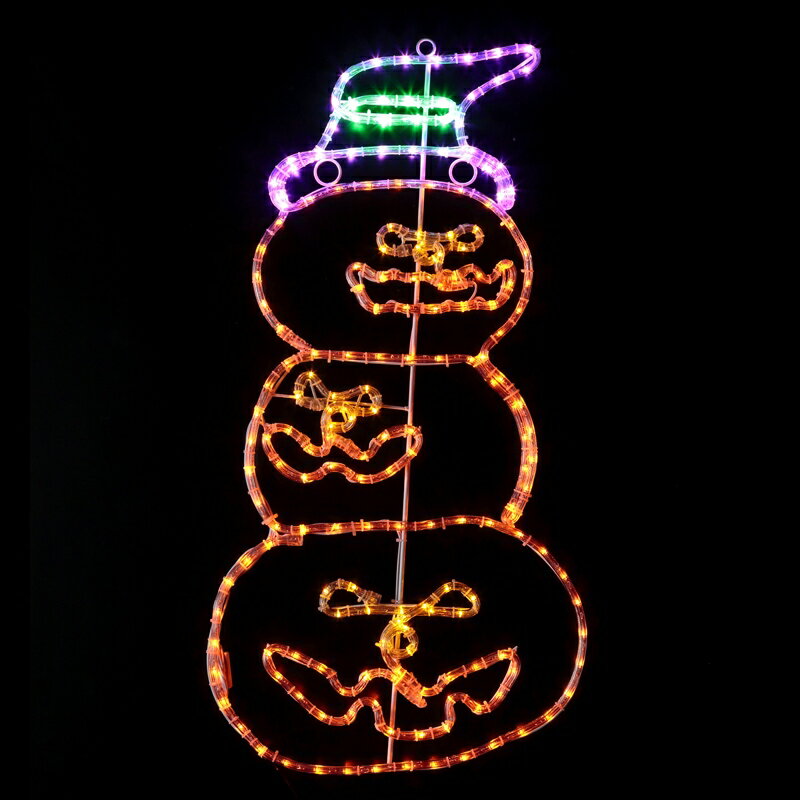 【ハロウィン】チューブライトパンプキン H90×W45×D3cm / ハロウィン パンプキン 造花 POP 飾り 販促 イベント 装飾