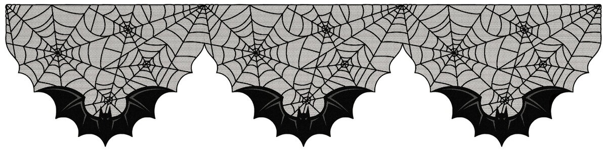 【ハロウィンレースドレープ(ブラック)ハロウィン 店舗装飾 ディスプレイ】