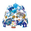 【クリスマス】スノードーム雪だるま 2段センター H60×W60cm / クリスマス 飾り 店舗装飾 ディスプレイ 販促 POP インテリア 天井飾り 吊り装飾
