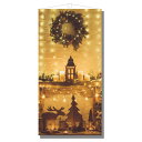 【クリスマス】タペストリー(防炎) ゴールドライト H180xW90cm / 飾り 装飾 ディスプレイ 店舗装飾 販促 POP インテリア イベントパーティー ...