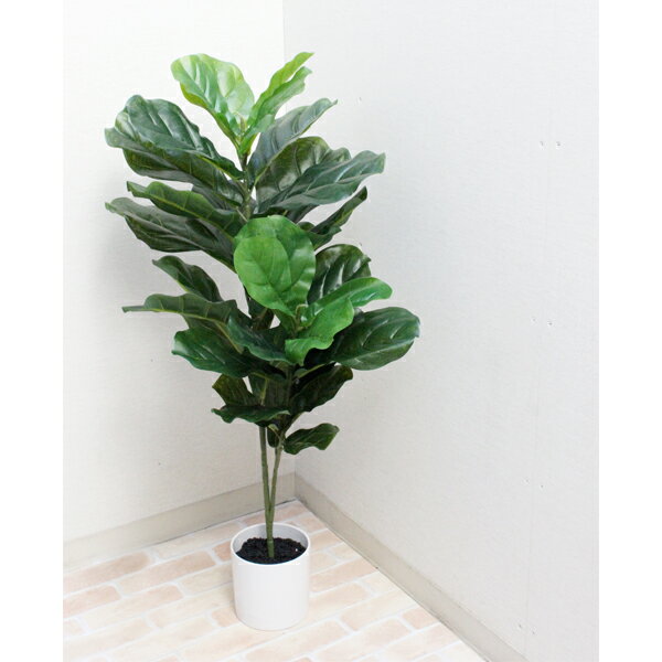 【光触媒加工】 人口観葉植物 フェイクグリーン フィドルリーフツリー95cm 玄関 フェイクグリーン かわいい オフィス デコレーション 造花 おしゃれ インテリア 部屋 ディスプレイのサムネイル