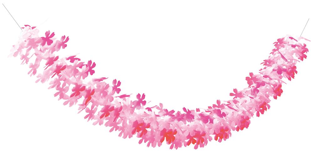 乐天商城 - 【桜】25段桃色桜ガーランド W25×L180cm / ガーランド 桜 店舗装飾 販促 吊り装飾 インテリア デコレーション 飾り付け ディスプレイ イベント