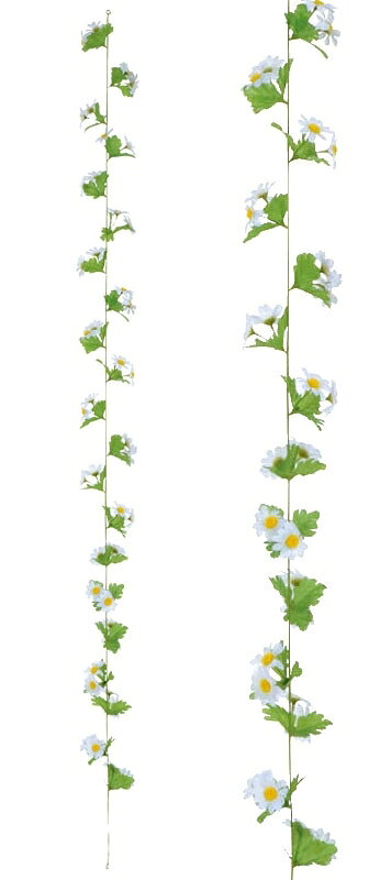乐天商城 - 【春】デイジーガーランド ホワイト L180cm・花φ5cm / ガーランド デイジー 店舗装飾 販促 吊り装飾 インテリア デコレーション 飾り付け ディスプレイ イベント