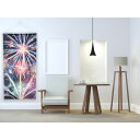 【夏】タペストリー防炎夜空花火H180cm・W90cm / 祭り 花火 防炎 壁掛け タペストリー 装飾 イベント インテリア