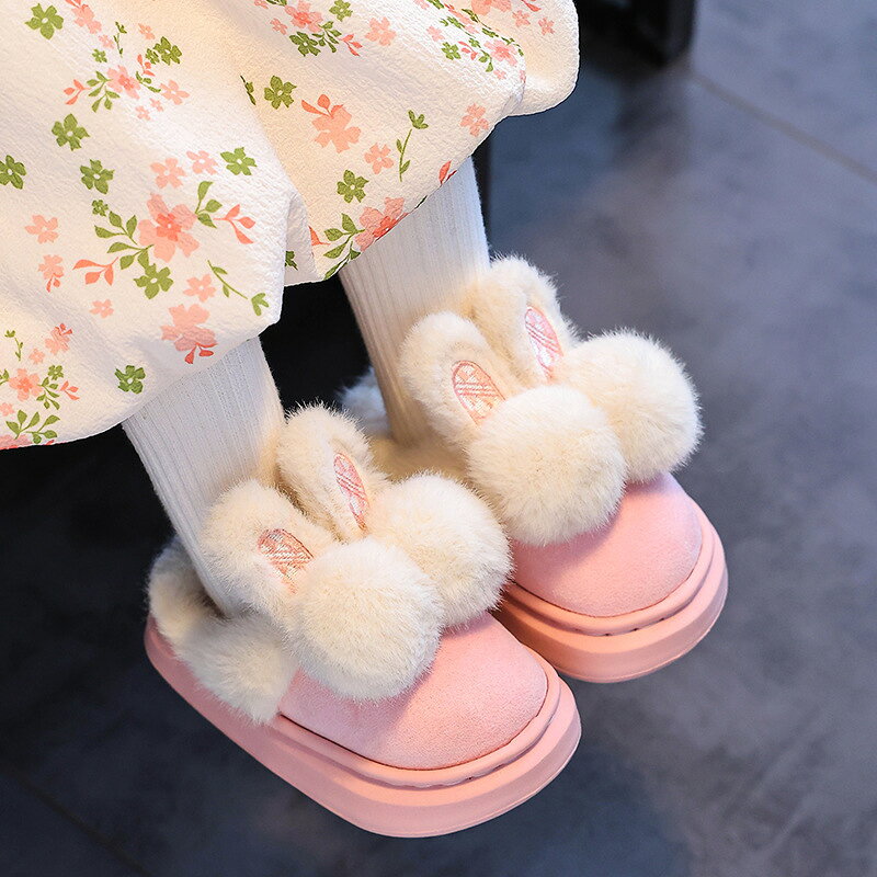 ムートンブーツ 子供靴 かわいい ウサギ キッズ ショート丈 ミディアム丈 ファーブーツ ムートンブーツ ボア キッズブーツ あったか もこもこ 秋冬 室内履き 通学 女の子 男女兼用