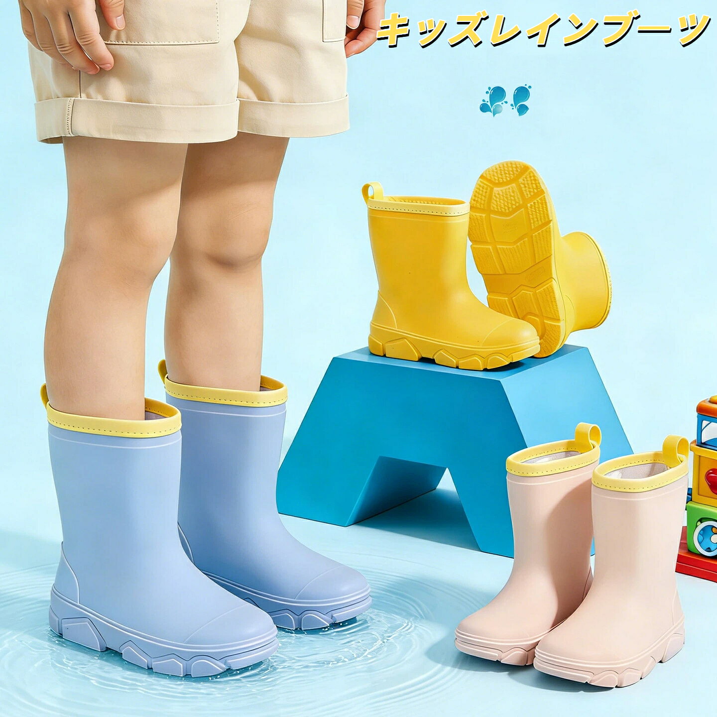 長靴 キッズ 子供 子ども レインブーツ 雨靴 女の子 男の子 歩きやすい ジュニア 雨 雨具 梅雨 防水 シンプル 入学 入園 雪 防水 かわいい おしゃれ
