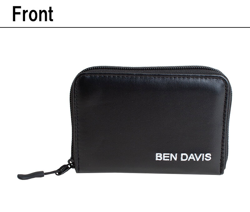 ベンデイビス BEN DAVIS 二つ折り財布 ランドファスナー コンパクト ミニ財布 合成皮革 ゴリラ メンズ レディース ユニセックス 男女兼用 bdw8294 日本正規品 ネコポスでお届け