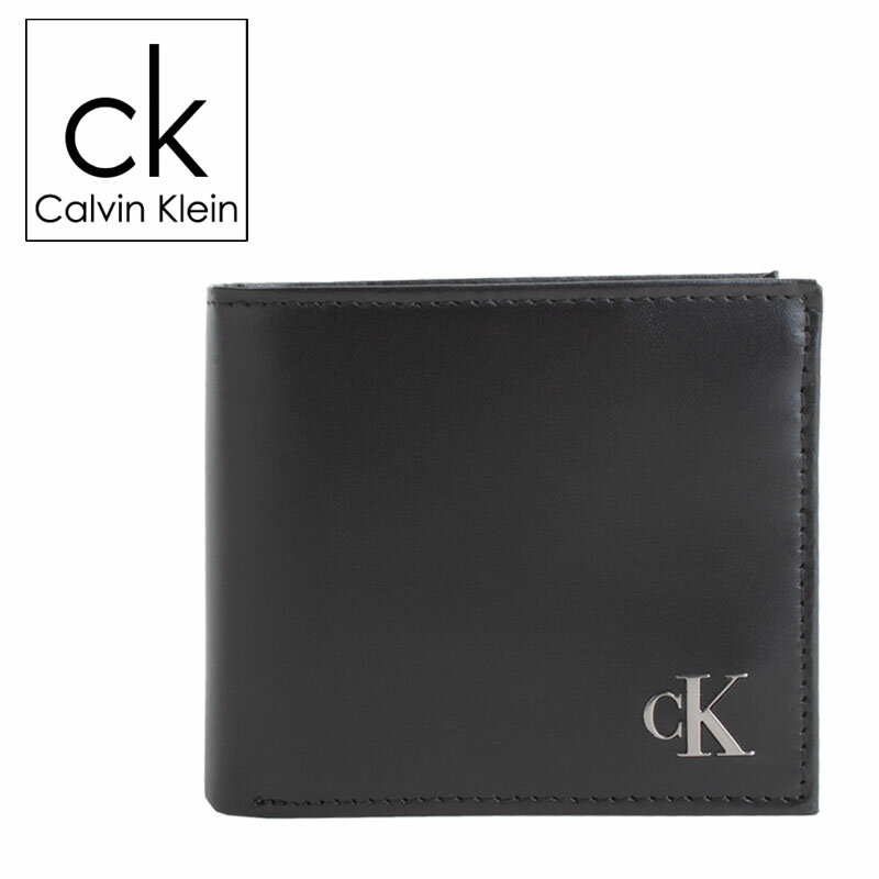 カルバンクライン 財布（メンズ） カルバンクライン Calvin Klein 二つ折り財布 本革レザー 小銭入れ付 ロゴ メンズ 31kj130003 BOX付