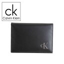 カルバンクライン 名刺入れ（メンズ） カルバンクライン Calvin Klein 名刺入れ カードケース レザー ロゴ プレートメンズ 31kj200004 BOX付