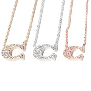 コ−チ ネックレス COACH PAVE SIGNATURE NECKLACE アクセサリー ペンダント 91433