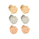 g[o[` TORYBURCH sAX HEXAGON LOGO STUD EARRING ANZT[  56616