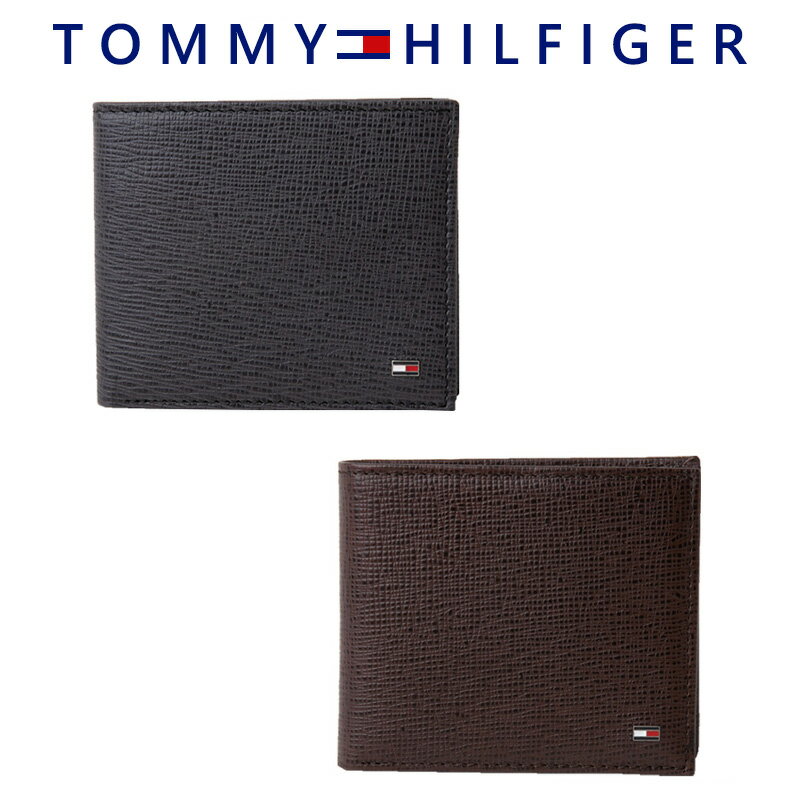 トミーヒルフィガー TOMMY HILFIGER 二つ折り財布 小銭入れ付き レザー メンズ 31tl130094 BOX付