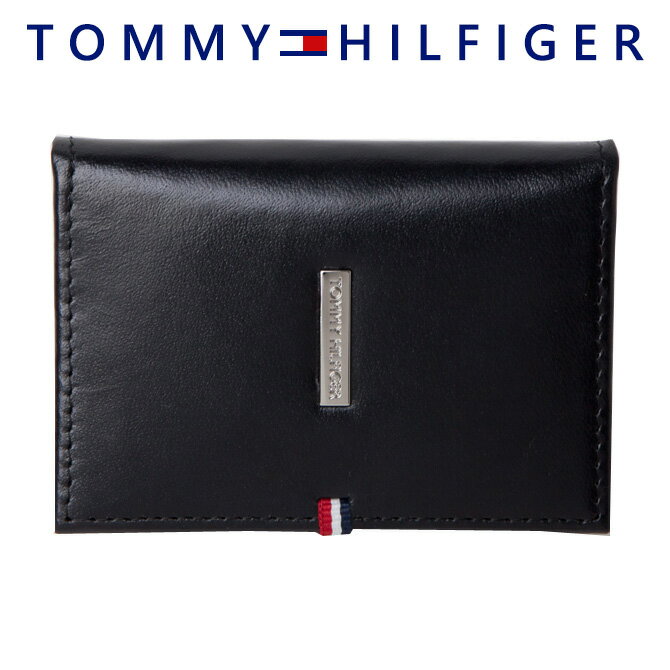 トミーヒルフィガー 財布（メンズ） トミーヒルフィガー 財布 メンズ TOMMY HILFIGER ロゴプレート レザー名刺入れ　カードケース 31tl20x020